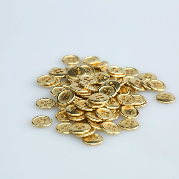 Botões Zamac Acabamento latão