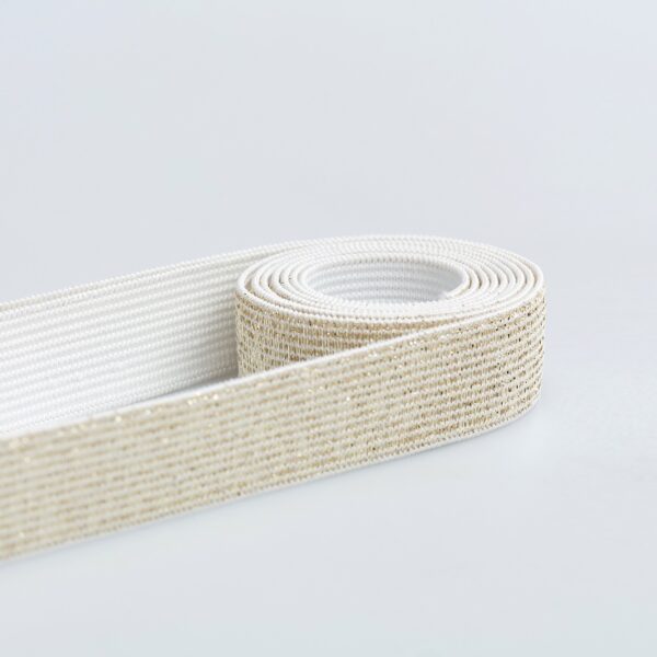 Elastic with metallic thread