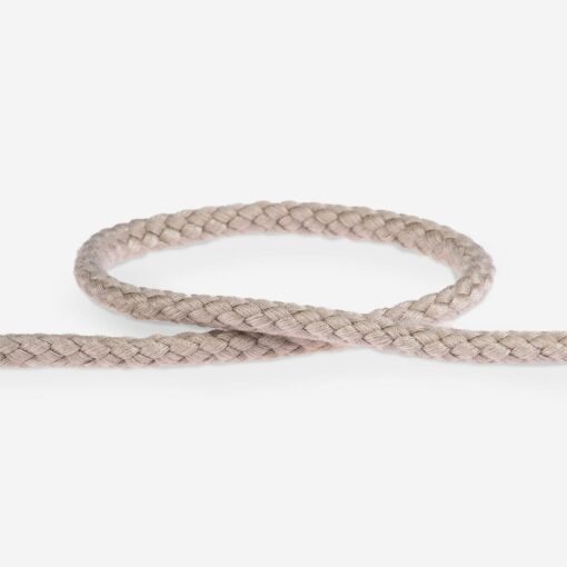 The Round Cord is produced with 100% Polyester yarn, a synthetic fiber characterized by its strength and durability.
