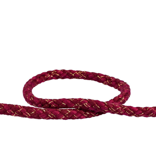 Cordão redondo com fio metálico