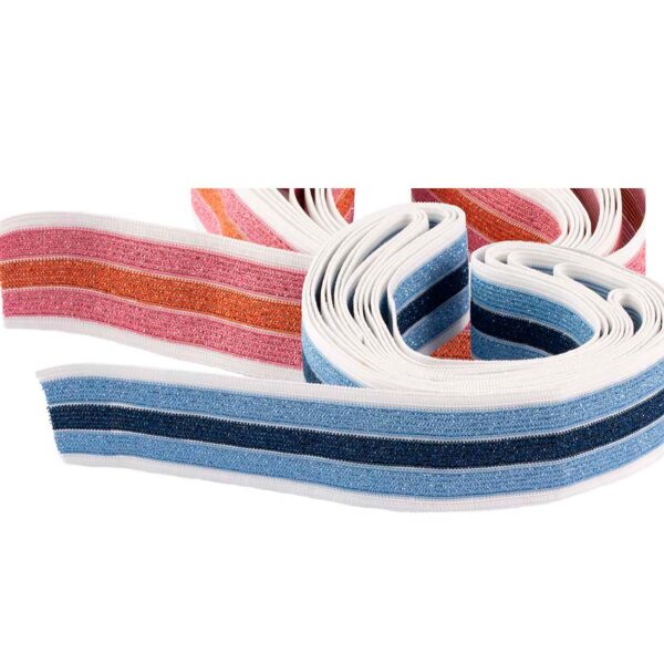 Elástico de Riscas com fio metálico